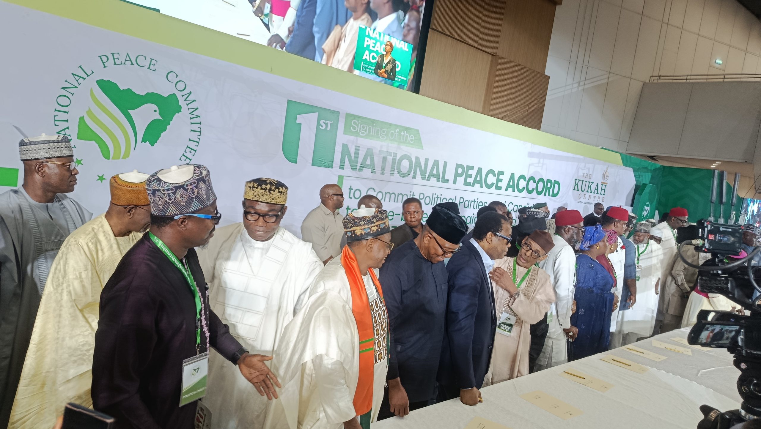2027: Tinubu, Obi, Adebayo, others sign peace accord in Abuja