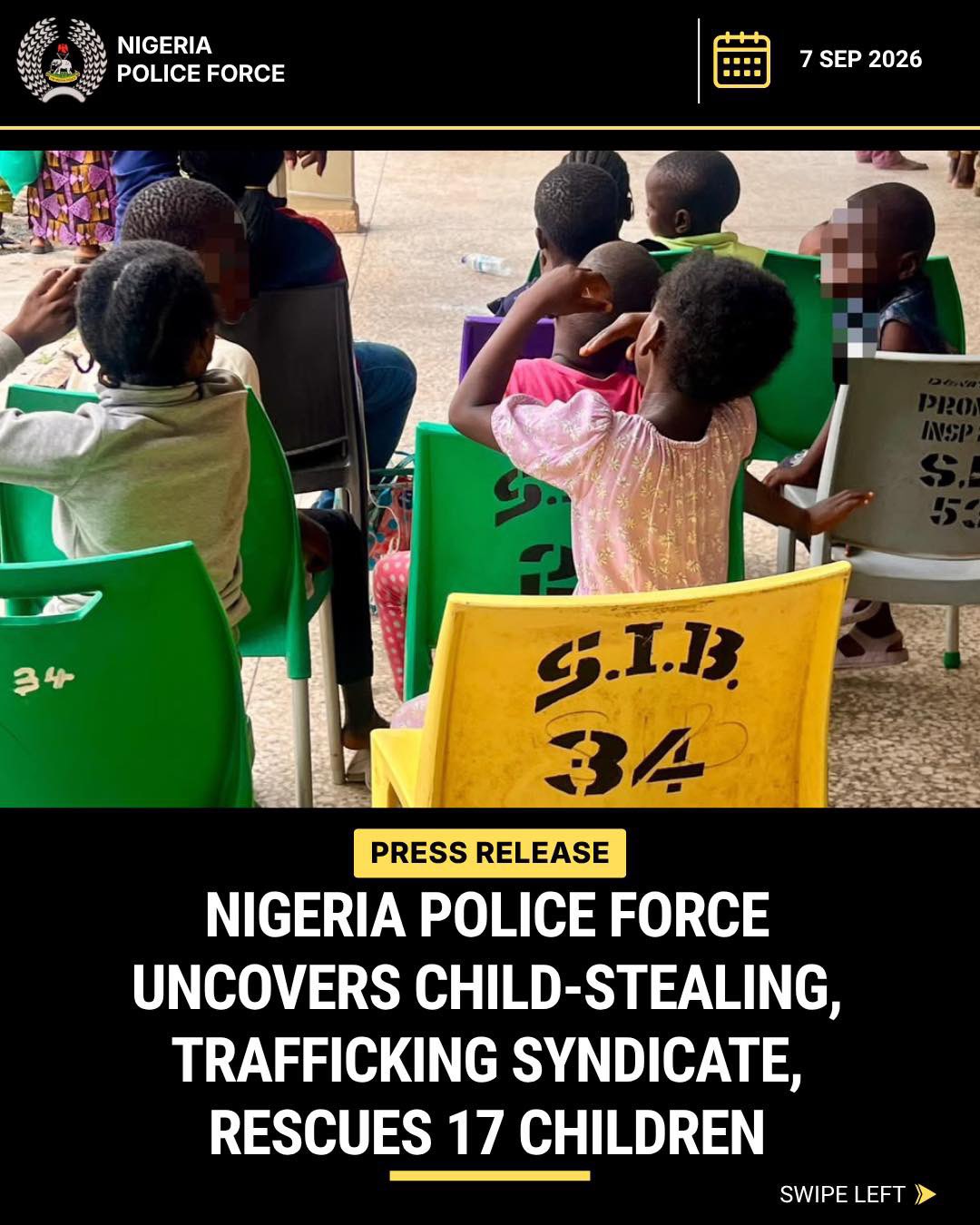 Police uncovers child-stealing, trafficking syndicate, rescues 17 children