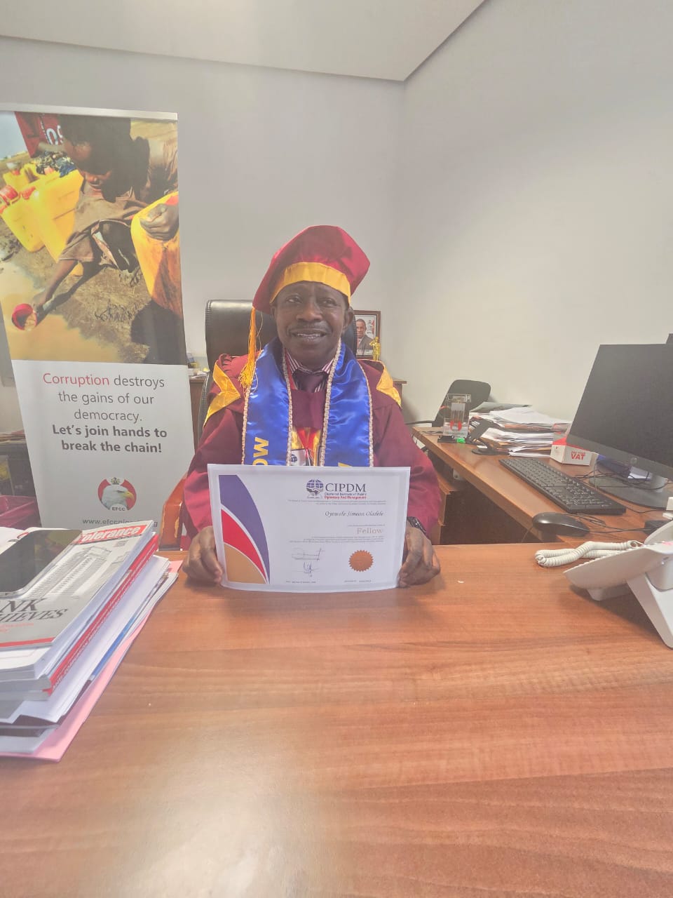 EFCC Spokesperson, Dele Oyewale, bags fellow of Chartered Institute of Public Diplomacy and Management